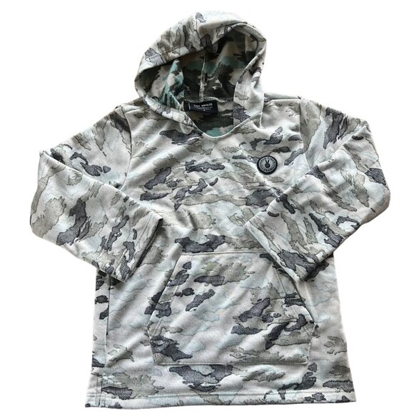 Tiny Whales Camo Print Hooded Lightweight Sweatshirt 8 - Picture 1 of 4